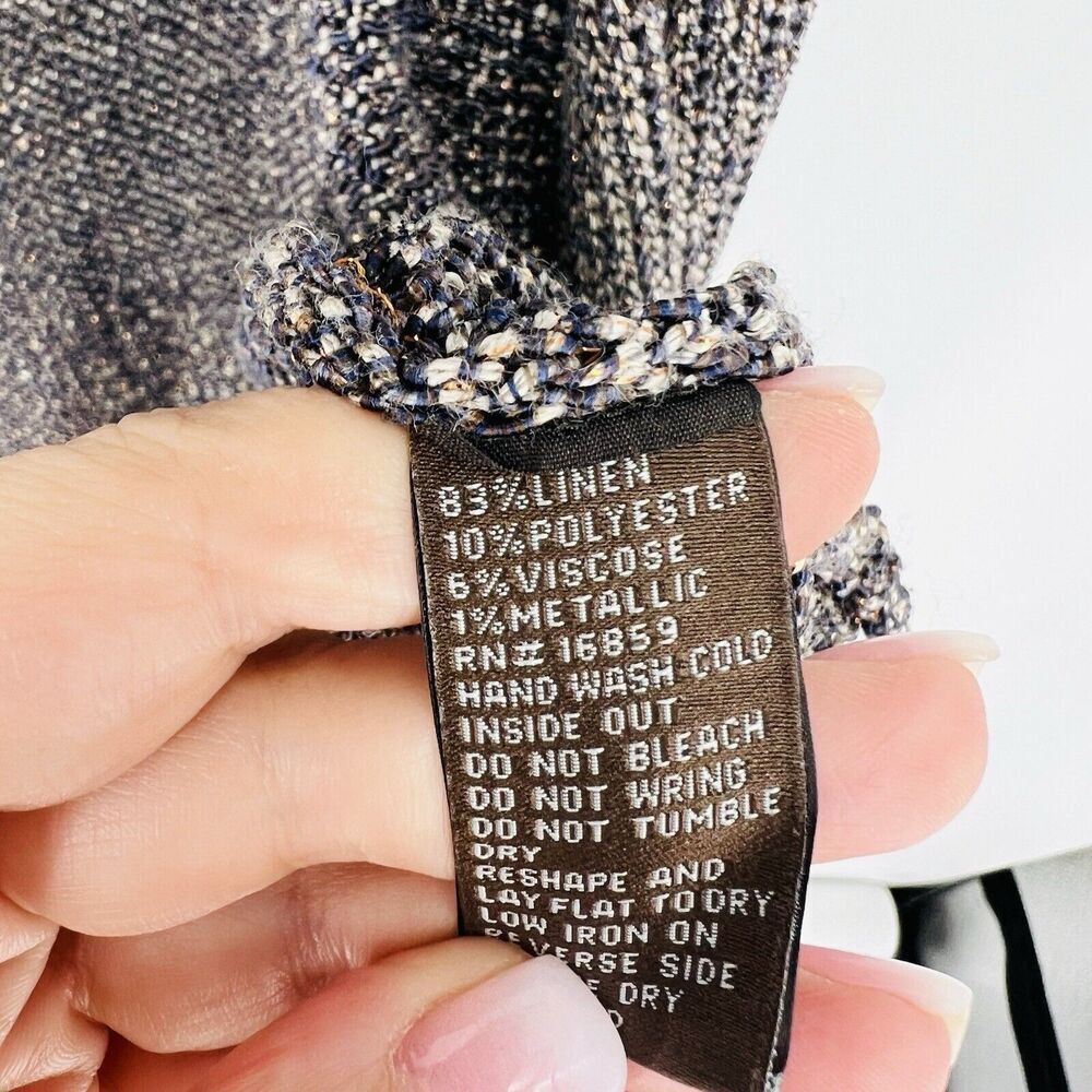 J Mclaughlin Linen Blend Open Vest Size Xs - image 4